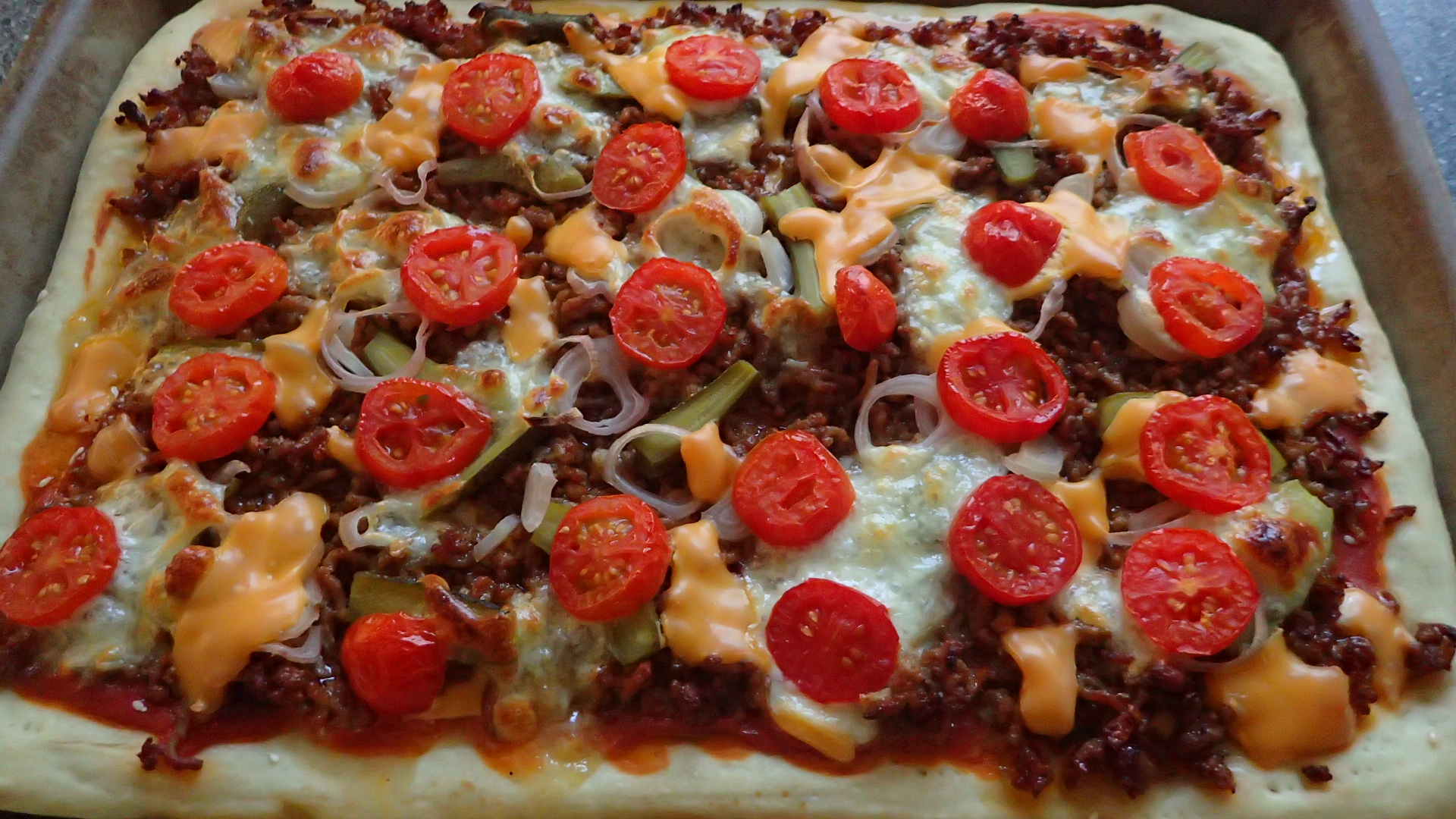 Cheeseburger-Pizza