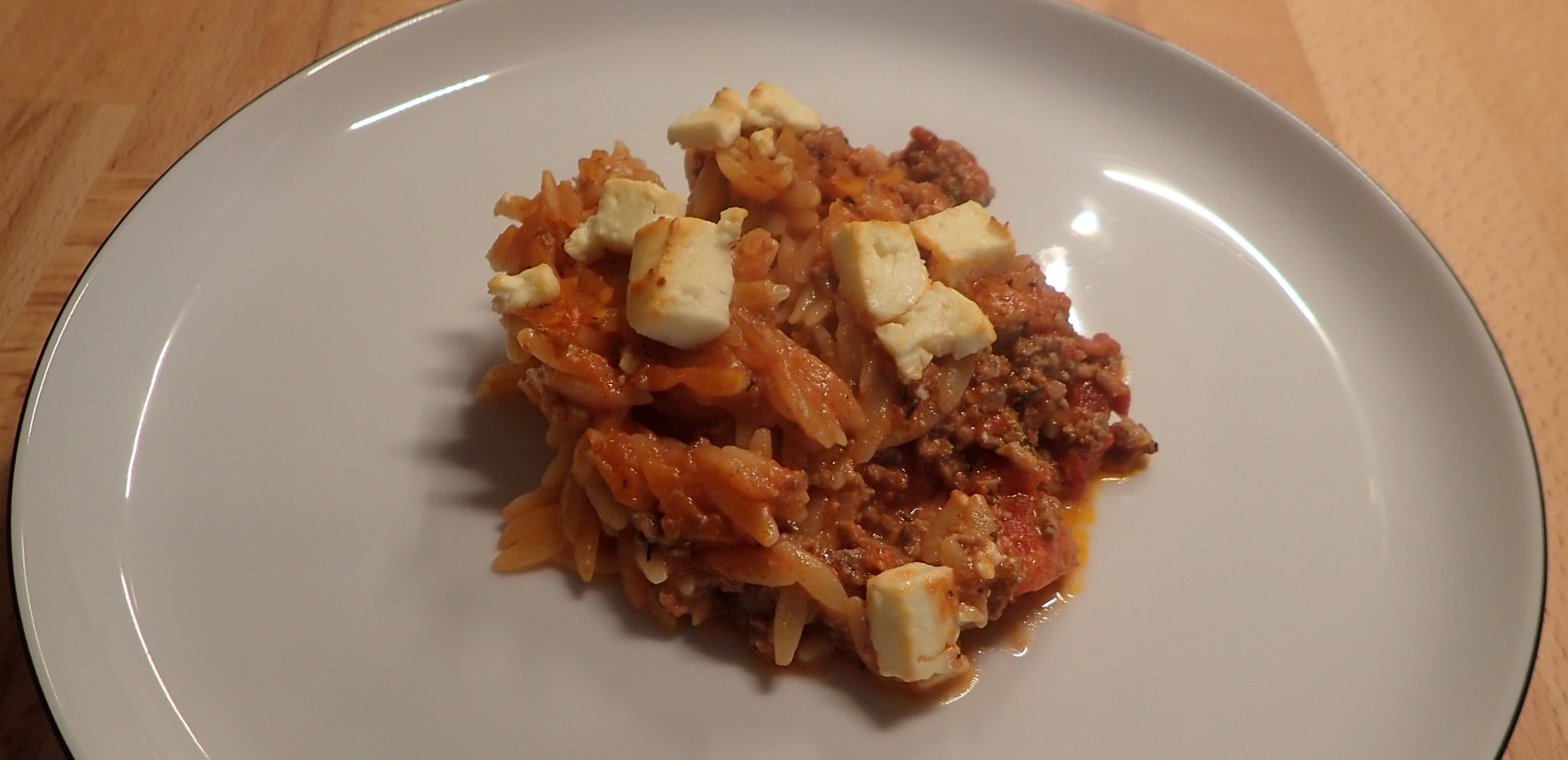 Kritharaki-Hackfleisch-Auflauf