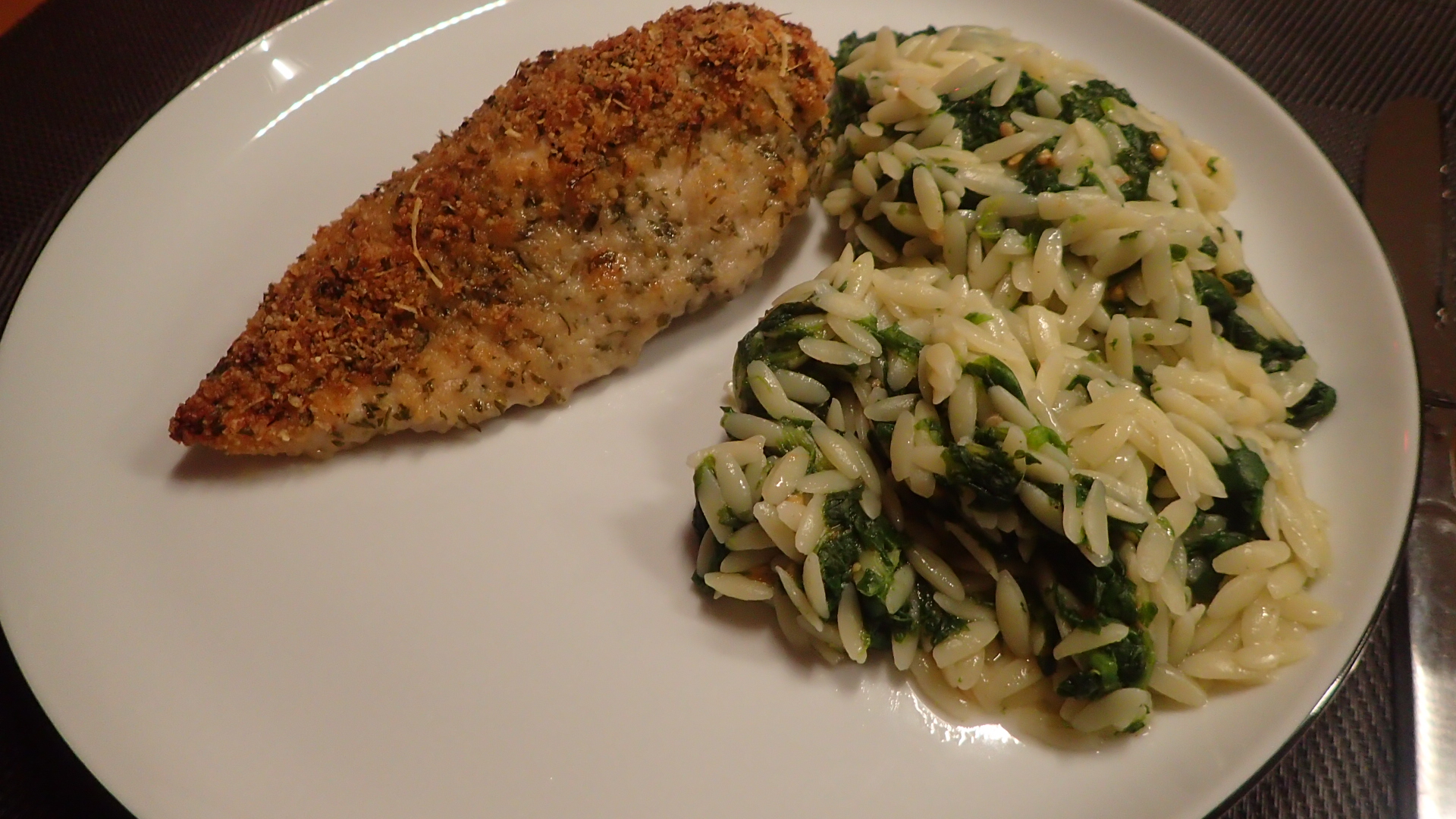 Hähnchenbrustfilet mit Parmesankruste
